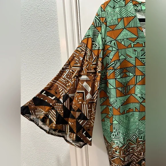 NWT Uncle Frank Retro Print Shift Dress Small 100% Cotton Made in USA - Picture 3 of 13